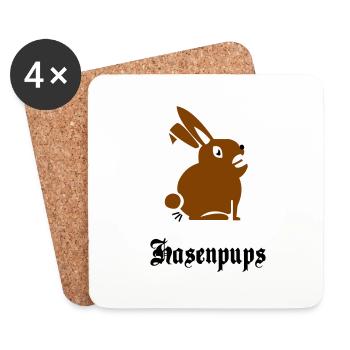 Hasenpups - Coasters (set of 4) - white - Front