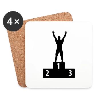 Number One - Untersetzer (4er-Set) - Weiß - Vorne