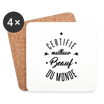 meilleur beauf du monde - Dessous de verre (lot de 4) - blanc - Devant