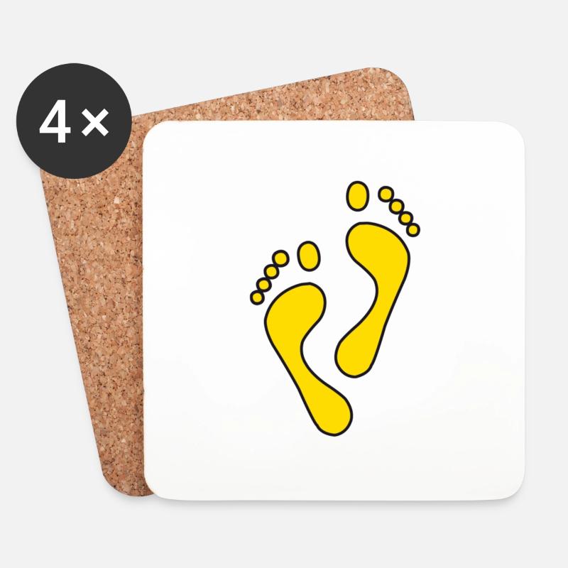 Feet - Untersetzer (4er-Set) - Weiß