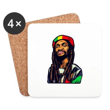 Mr Rasta - Untersetzer (4er-Set) - Weiß - Vorne