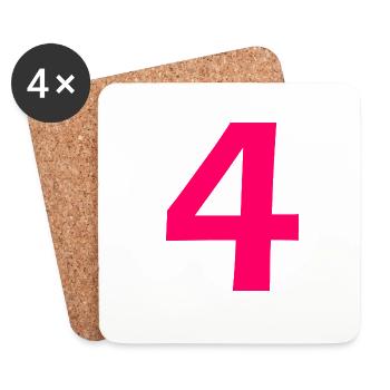 4 - Untersetzer (4er-Set) - Weiß - Vorne