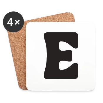 E - Dessous de verre (lot de 4) - blanc - Devant