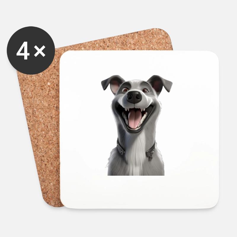 Best Friend Dog - Untersetzer (4er-Set) - Weiß