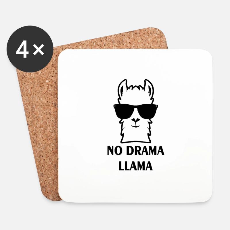 Llama lama alpaca - Untersetzer (4er-Set) - Weiß