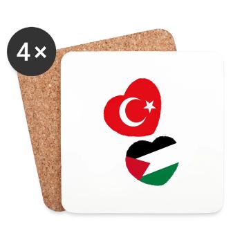 Türkei & Palästina - Untersetzer (4er-Set) - Weiß - Vorne