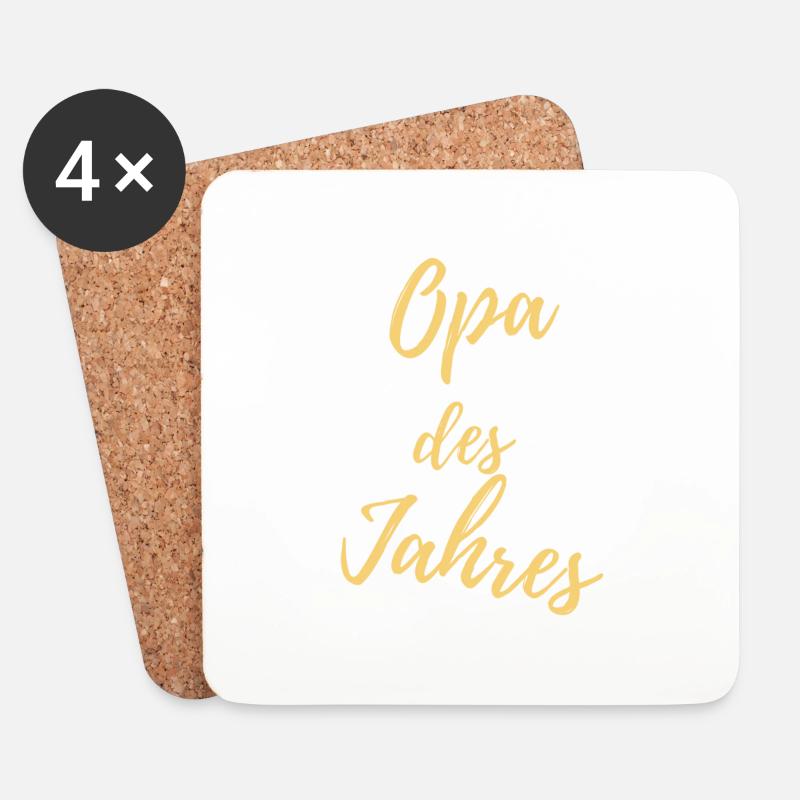 oma opa - Untersetzer (4er-Set) - Weiß