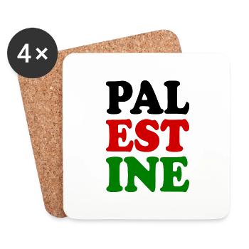 Palestine - Dessous de verre (lot de 4) - blanc - Devant