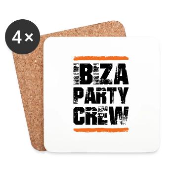 Ibiza Party Crew - Untersetzer (4er-Set) - Weiß - Vorne