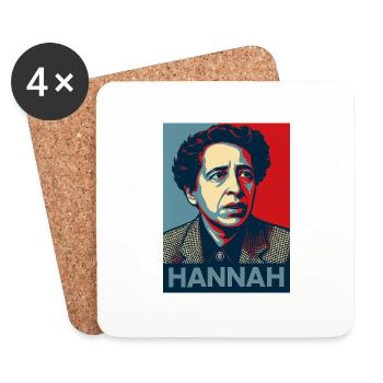 Hannah Arendt - Untersetzer (4er-Set) - Weiß - Vorne