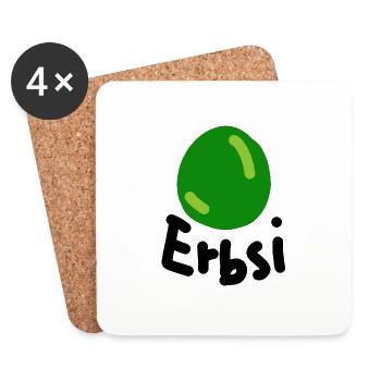 Erbsi - Untersetzer (4er-Set) - Weiß - Vorne