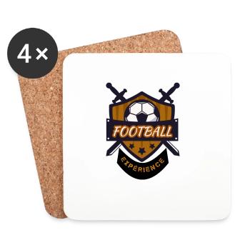 Bouclier Football Épopée Expérience - Dessous de verre (lot de 4) - blanc - Devant