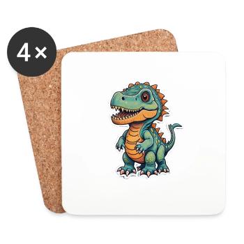 Dino - Untersetzer (4er-Set) - Weiß - Vorne