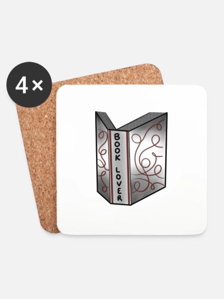 Book Lover - Coasters (set of 4) - white
