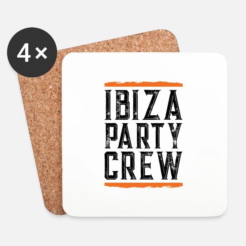 Ibiza Party Crew - Untersetzer (4er-Set) - Weiß