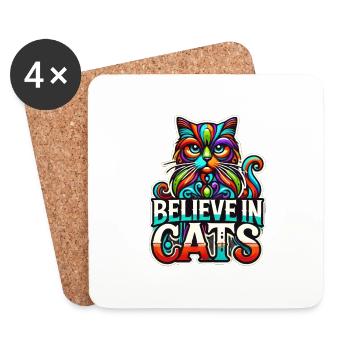 BelieveInCats - Coasters (set of 4) - white - Front