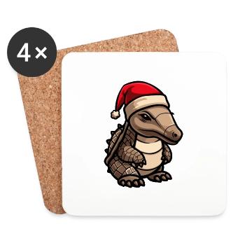 Armadillo Christmas - Coasters (set of 4) - white - Front