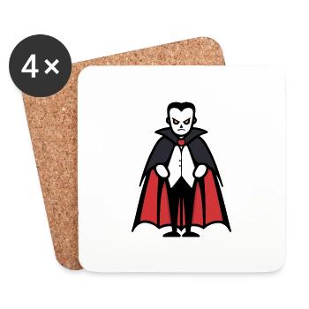 Vampir Halloween Comic Lustig - Untersetzer (4er-Set) - Weiß - Vorne