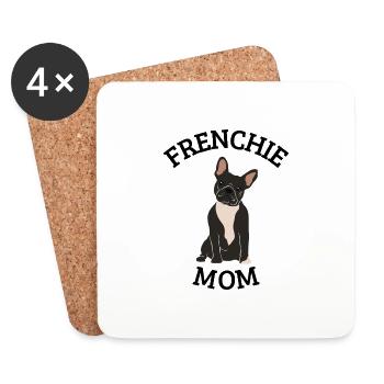 Ma MummyMug - Frenchie - Dessous de verre (lot de 4) - blanc - Devant