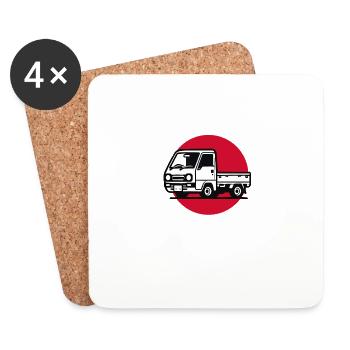 Petit camion Big Dreams Véhicule Kei japonais - Dessous de verre (lot de 4) - blanc - Devant
