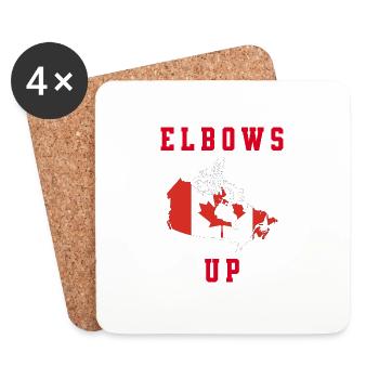 Elbows up - Untersetzer (4er-Set) - Weiß - Vorne