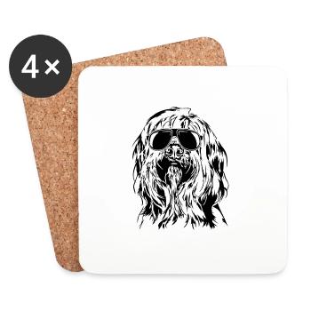 BRIARD cool lunettes de soleil chien chien Wilsigns - Dessous de verre (lot de 4) - blanc - Devant
