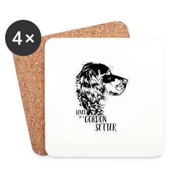 Aimé par un chien Gordon Setter Talking - Dessous de verre (lot de 4) - blanc - Devant