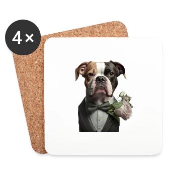 I'm not single, I have a dog - Coasters (set of 4) - white - Front