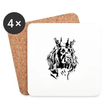 Kleiner Münsterländer Krone Dogs Dog Wilsigns - Coasters (set of 4) - white - Front
