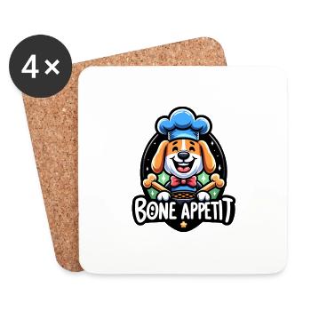 Bone Appetite - Coasters (set of 4) - white - Front