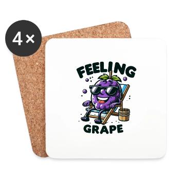 Feeling Grape - Untersetzer (4er-Set) - Weiß - Vorne