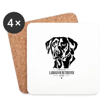 Labrador Retriever Dad Hunde Hund Labbi Wilsigns - Untersetzer (4er-Set) - Weiß - Vorne