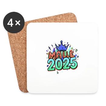 Malle 2025 Krone - Vacances Majorque - Dessous de verre (lot de 4) - blanc - Devant