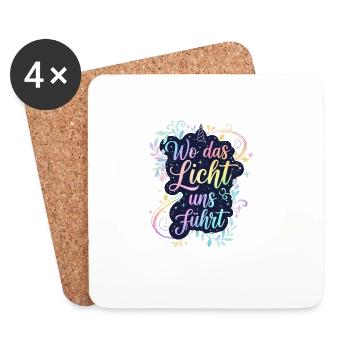 Là où la lumière nous guide - Dessous de verre (lot de 4) - blanc - Devant