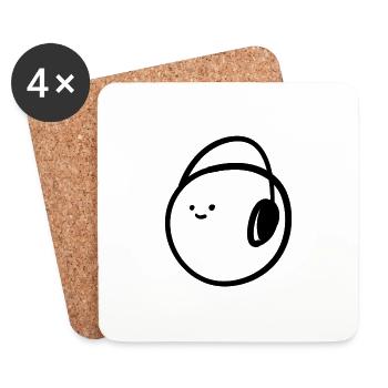 Smiley - Coasters (set of 4) - white - Front