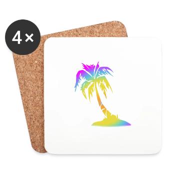Palm Feeling - Untersetzer (4er-Set) - Weiß - Vorne