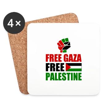 Free gaza Free palestine - Coasters (set of 4) - white - Front