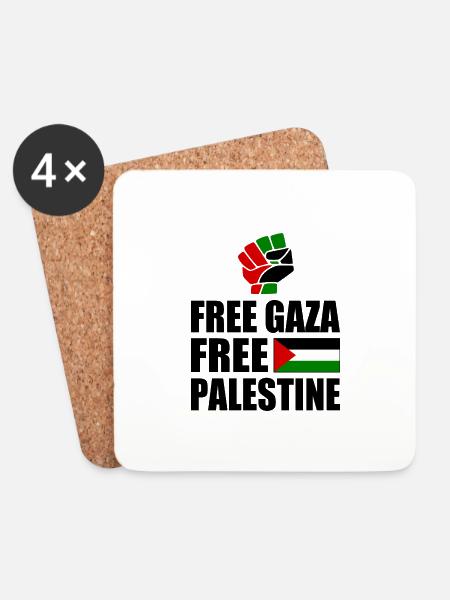 Free gaza Free palestine - Coasters (set of 4) - white