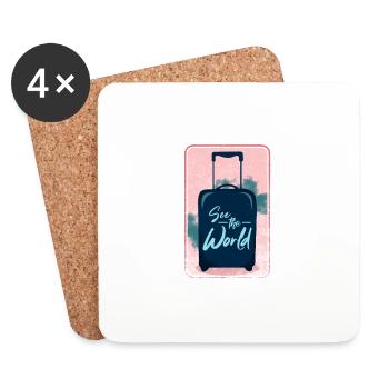 travel - Coasters (set of 4) - white - Front