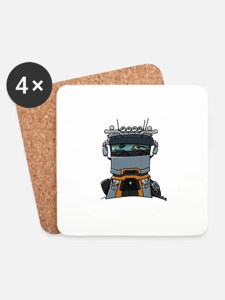 0813 R truck - Coasters (set of 4) - white