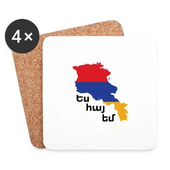 I am Armenian - Coasters (set of 4) - white - Front