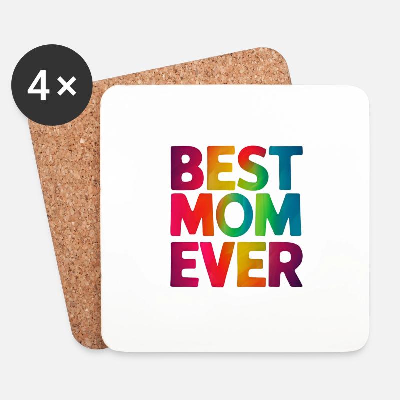 Die beste Mutter aller Zeiten - Untersetzer (4er-Set) - Weiß