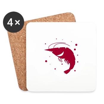 Fish - Marine Life - Animal Lover - Nature Conservation - Coasters (set of 4) - white - Front
