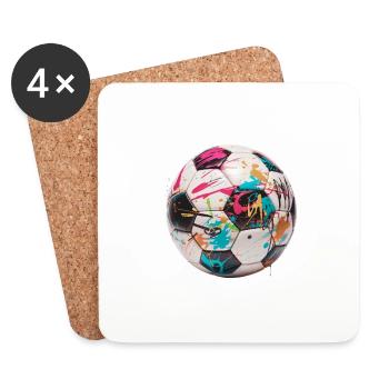 Graffity Football - Dessous de verre (lot de 4) - blanc - Devant