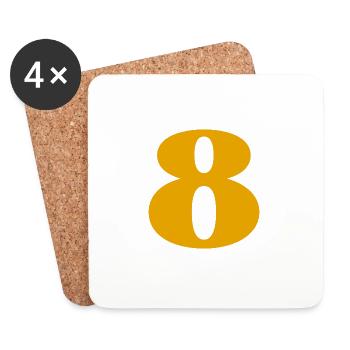 8 - Dessous de verre (lot de 4) - blanc - Devant
