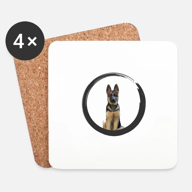 German shepherd - Untersetzer (4er-Set) - Weiß