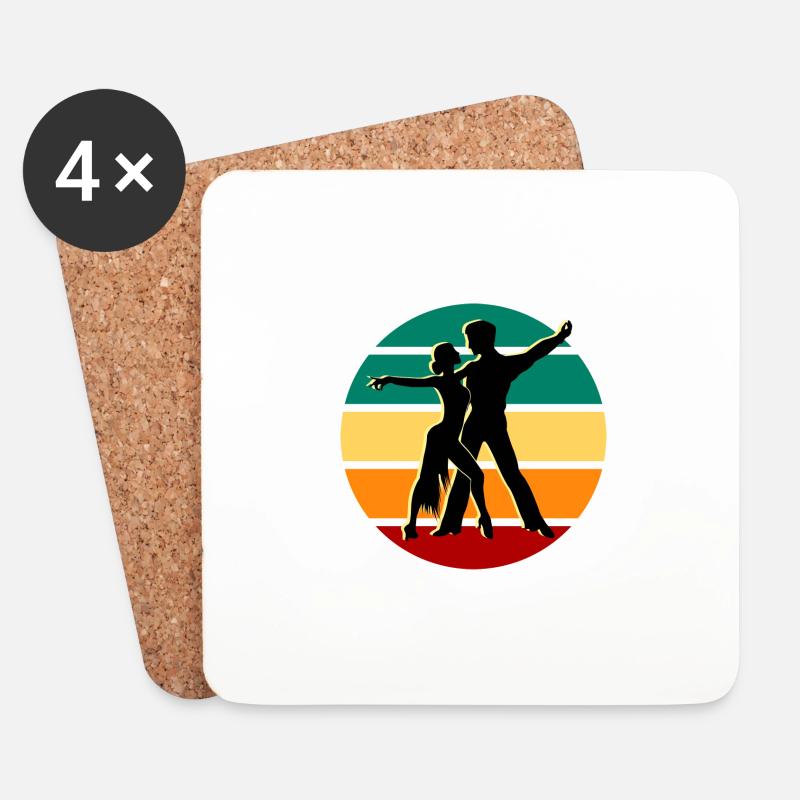 Salsa Tanz - Untersetzer (4er-Set) - Weiß