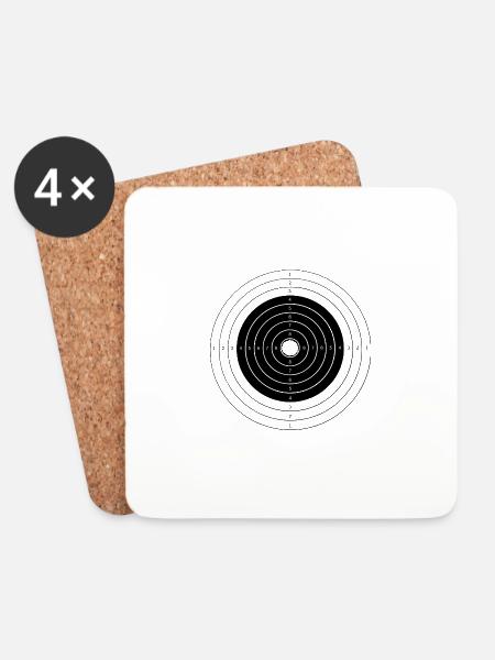 Perfekter Treffer - Untersetzer (4er-Set) - Weiß
