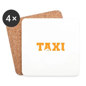 Taxi -Labor Taxibetreiber Geschenk - Untersetzer (4er-Set) - Weiß - Vorne