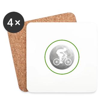Herrliches veganes Biker -Zitat - Untersetzer (4er-Set) - Weiß - Vorne